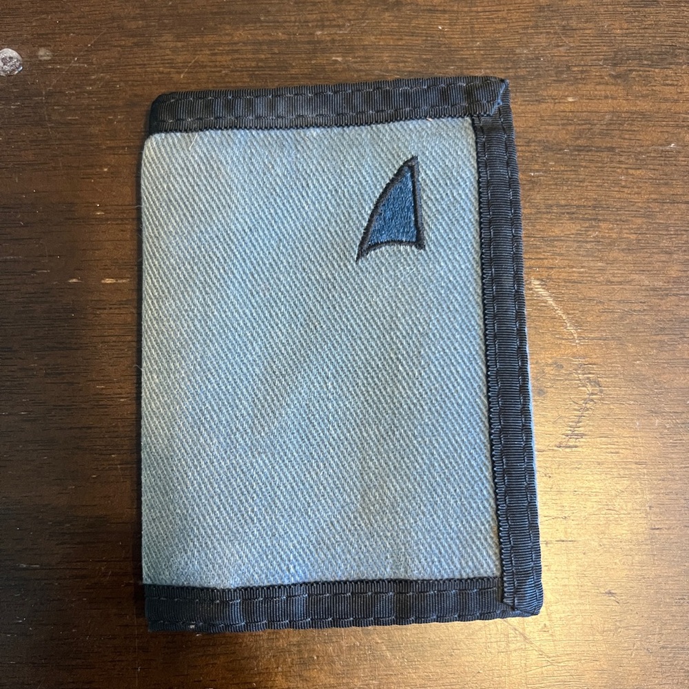 Vintage Freestyle Black and Blue Jean Wallet